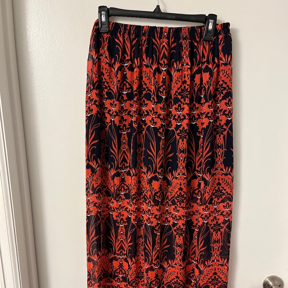 Long ankle skirt 100%polyester